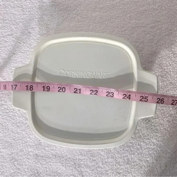 Vintage Corningware Cherry Fruits Pattern Square Casserole With Rubber Tight Lid - Picture 15 of 16